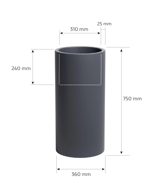 Designerska donica ozdobna Monumo Alto 75